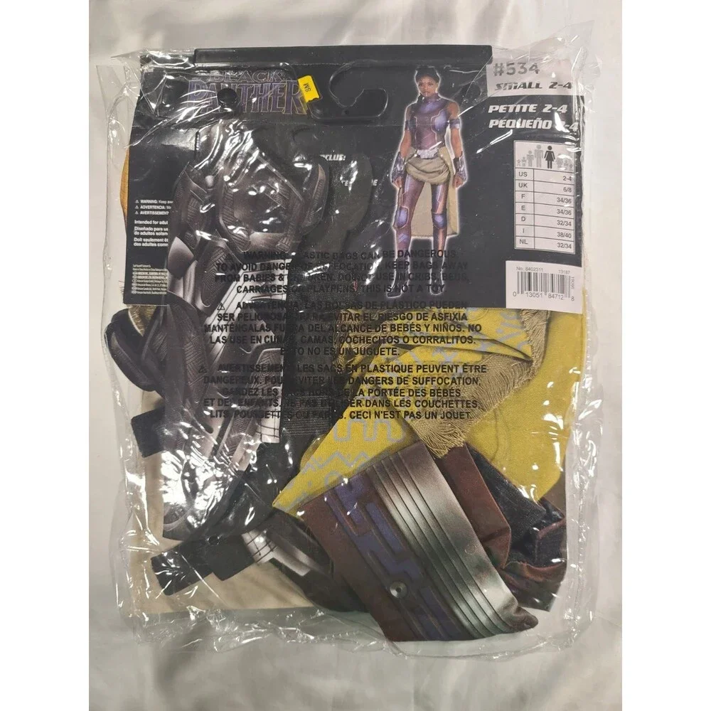 NEW SHURI Black Panther Halloween Costume Dress up Cosplay - Girls Small 4-6